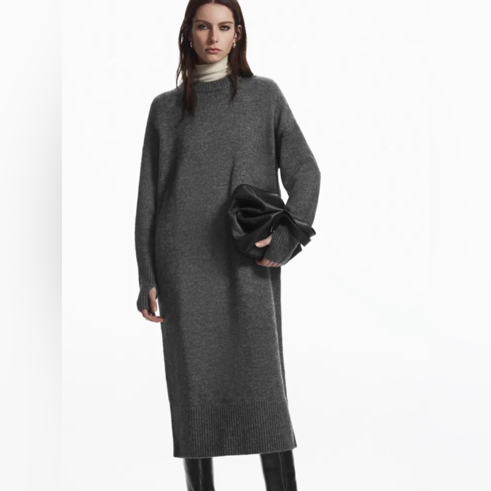 *NWT* | COS Oversized alpaca Blend Sweater Midi Dress| M